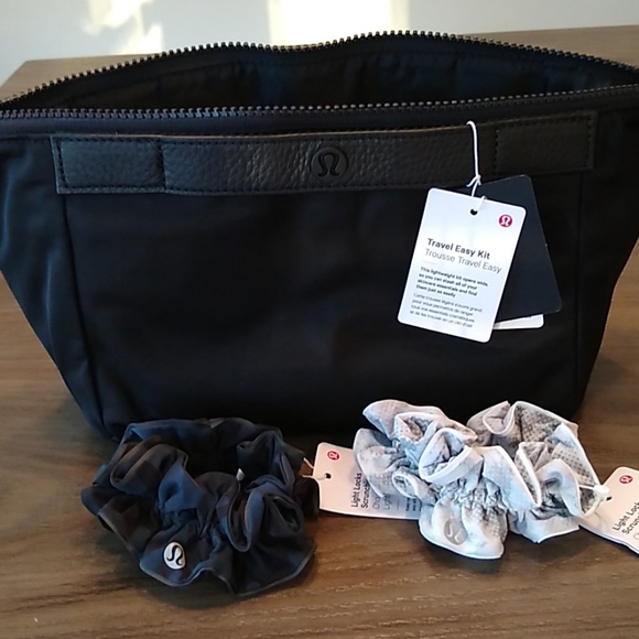 lululemon athletica Handbags - NEW Lululemon Travel Easy Kit & Two Scrunchies
